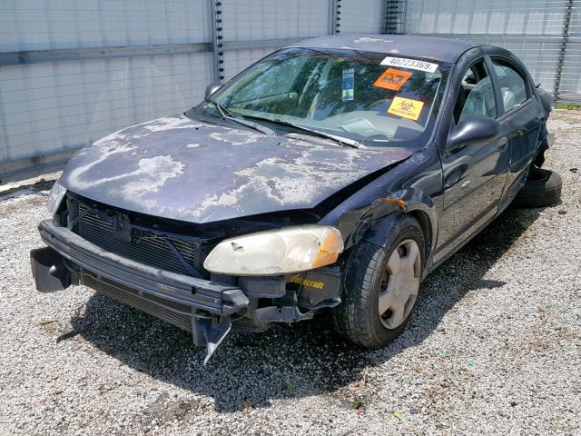 1B3EL36T84N332553 - 2004 DODGE STRATUS SE BLUE photo 2