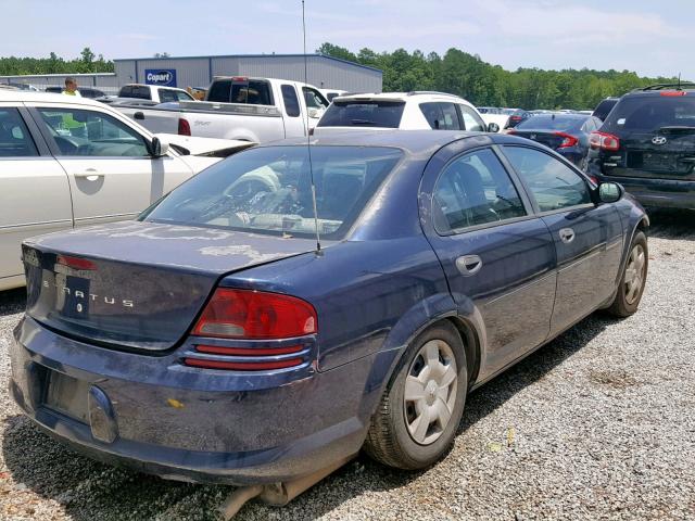 1B3EL36T84N332553 - 2004 DODGE STRATUS SE BLUE photo 4