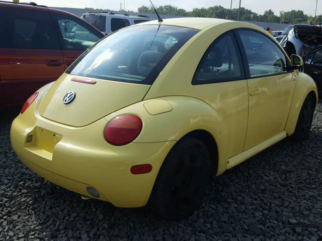 3VWCC21C0XM468193 - 1999 VOLKSWAGEN NEW BEETLE YELLOW photo 4