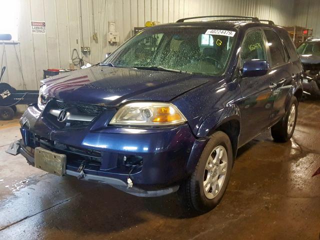 2HNYD18884H528226 - 2004 ACURA MDX TOURIN BLUE photo 2