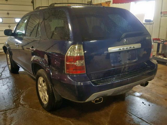 2HNYD18884H528226 - 2004 ACURA MDX TOURIN BLUE photo 3