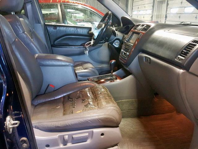 2HNYD18884H528226 - 2004 ACURA MDX TOURIN BLUE photo 5