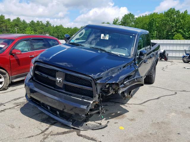 1C6RD7HT6CS206281 - 2012 DODGE RAM 1500 S BLACK photo 2