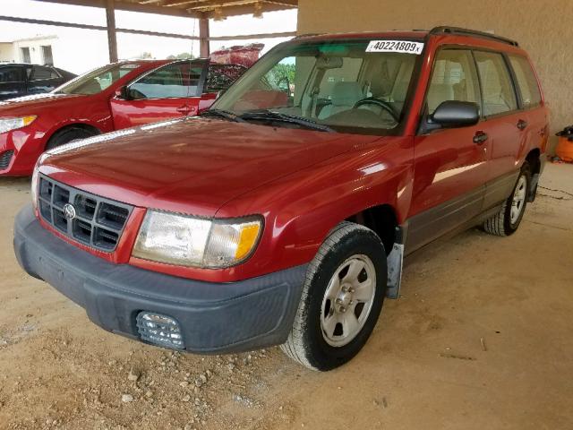 JF1SF6350YH717678 - 2000 SUBARU FORESTER L MAROON photo 2