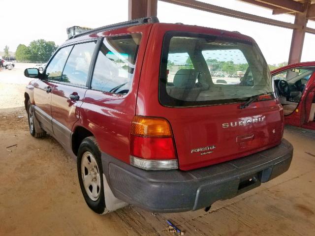 JF1SF6350YH717678 - 2000 SUBARU FORESTER L MAROON photo 3