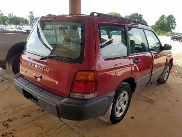 JF1SF6350YH717678 - 2000 SUBARU FORESTER L MAROON photo 4