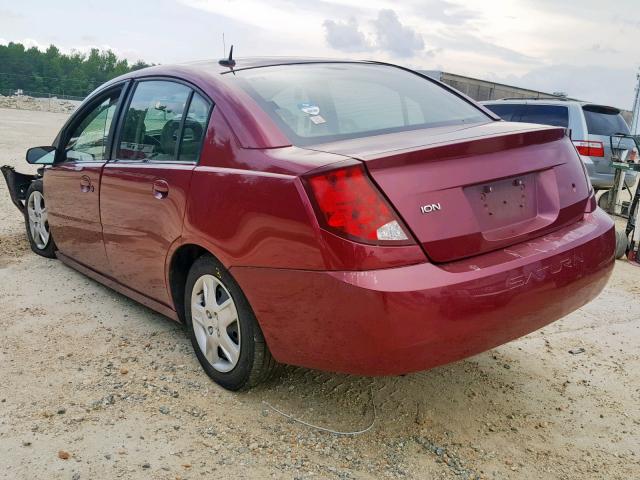 1G8AJ55F67Z117805 - 2007 SATURN ION LEVEL BURGUNDY photo 3