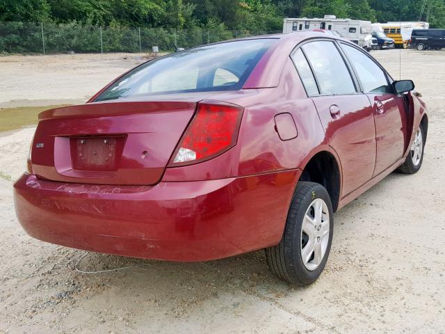 1G8AJ55F67Z117805 - 2007 SATURN ION LEVEL BURGUNDY photo 4