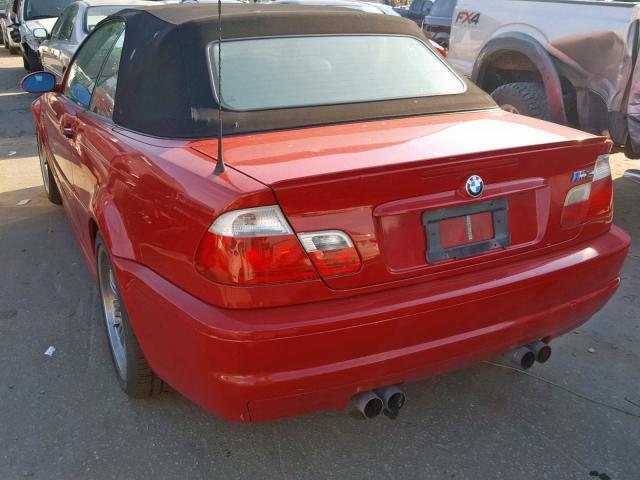 WBSBR93421EX20298 - 2001 BMW M3 CI RED photo 3