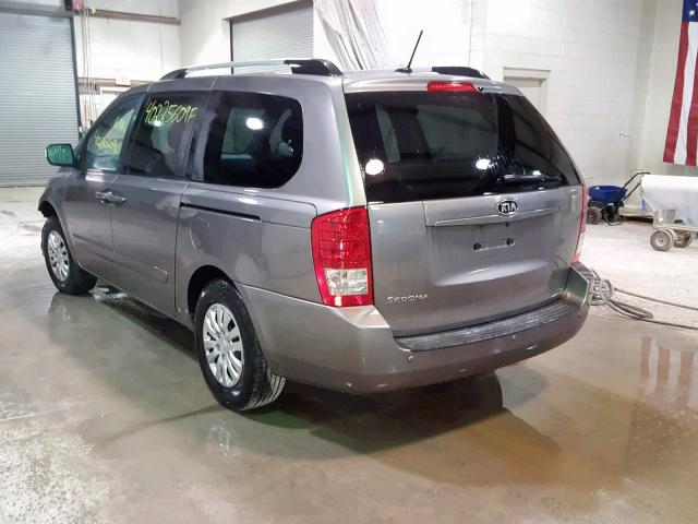 KNDMG4C75B6414579 - 2011 KIA SEDONA LX GREEN photo 3