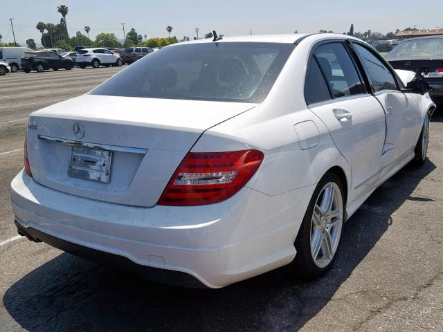 WDDGF4HB6DR274921 - 2013 MERCEDES-BENZ C 250 WHITE photo 4