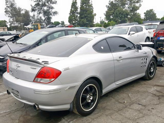 KMHHM65D06U194063 - 2006 HYUNDAI TIBURON GS SILVER photo 4