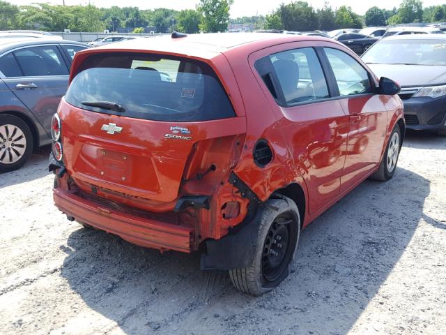 1G1JA6SG4D4150800 - 2013 CHEVROLET SONIC LS ORANGE photo 4