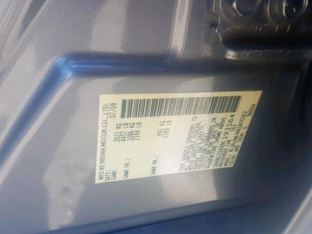 1N4BL21E09C193564 - 2009 NISSAN ALTIMA 3.5 SILVER photo 10