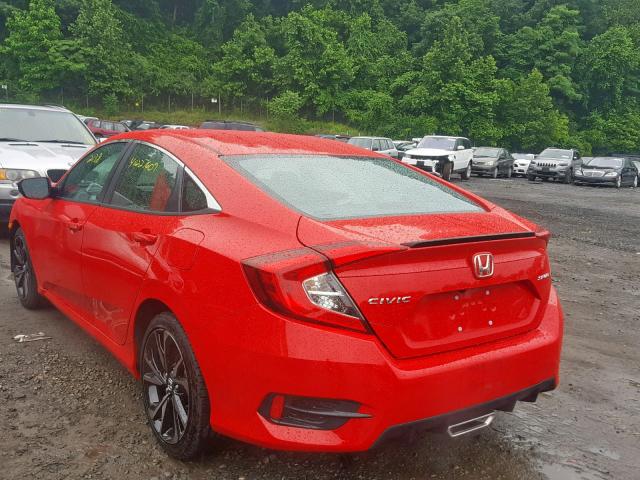 2HGFC2F83KH543255 - 2019 HONDA CIVIC SPOR RED photo 3