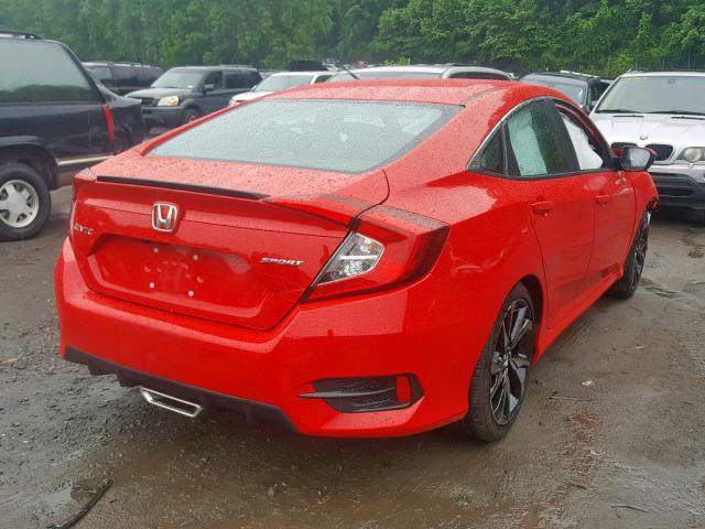 2HGFC2F83KH543255 - 2019 HONDA CIVIC SPOR RED photo 4