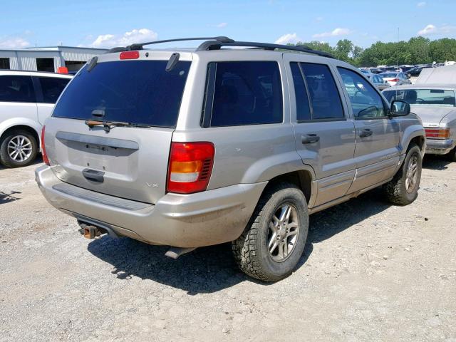 1J4GW48N14C186148 - 2004 JEEP GRAND CHER BEIGE photo 4