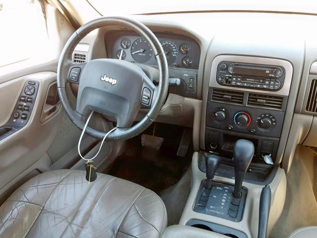 1J4GW48N14C186148 - 2004 JEEP GRAND CHER BEIGE photo 9