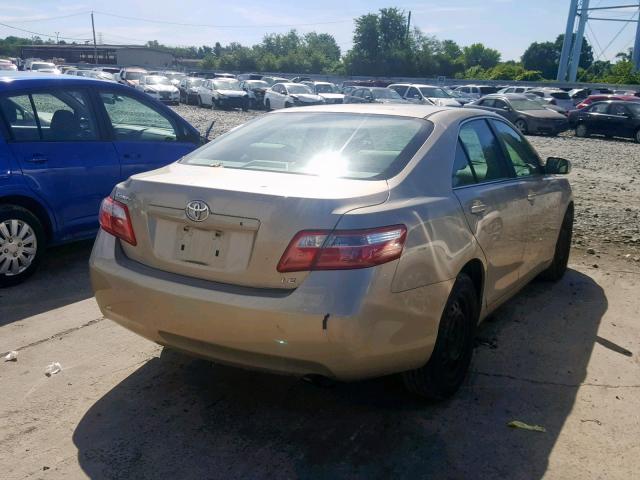 4T1BE46K67U109877 - 2007 TOYOTA CAMRY NEW GOLD photo 4