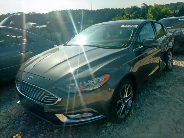 3FA6P0G71HR212027 - 2017 FORD FUSION S GRAY photo 2