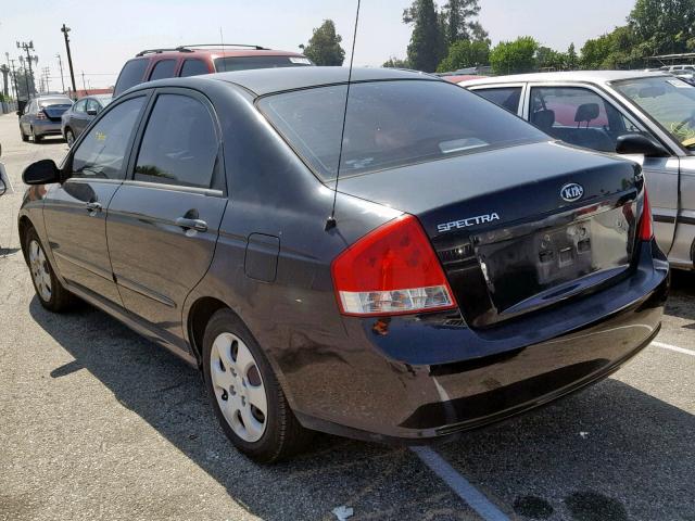 KNAFE221295621279 - 2009 KIA SPECTRA EX BLACK photo 3