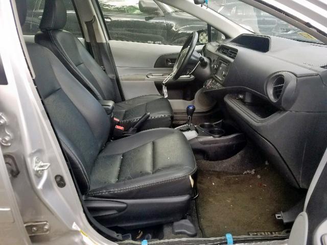 JTDKDTB32D1035144 - 2013 TOYOTA PRIUS C SILVER photo 5