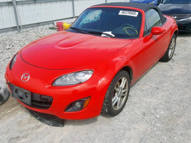 JM1NC25F690203090 - 2009 MAZDA MX-5 MIATA RED photo 2