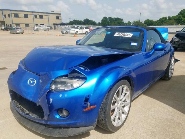 JM1NC25F360106084 - 2006 MAZDA MX-5 MIATA BLUE photo 2