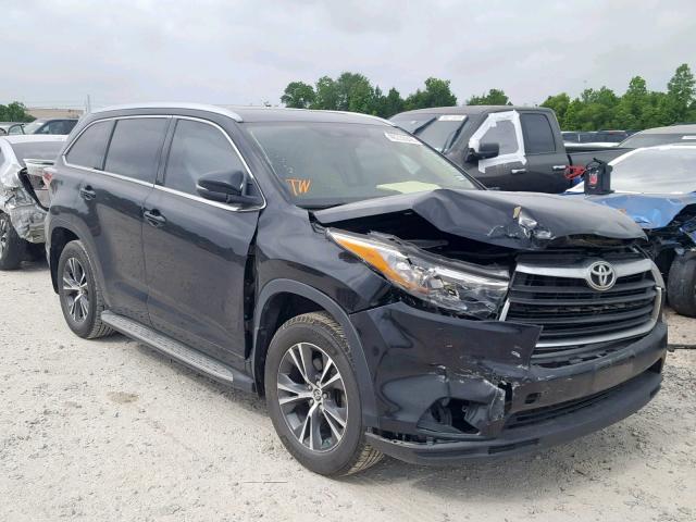 5TDKKRFH3GS124713 - 2016 TOYOTA HIGHLANDER BLACK photo 1