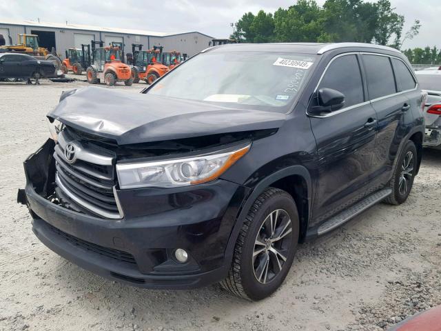 5TDKKRFH3GS124713 - 2016 TOYOTA HIGHLANDER BLACK photo 2