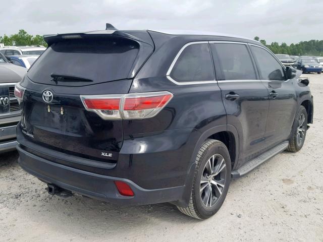 5TDKKRFH3GS124713 - 2016 TOYOTA HIGHLANDER BLACK photo 4