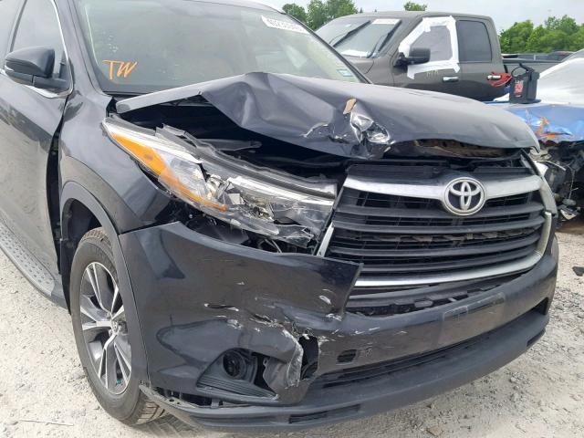 5TDKKRFH3GS124713 - 2016 TOYOTA HIGHLANDER BLACK photo 9