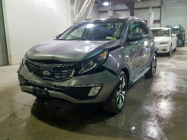 KNDPCCA2XD7370554 - 2013 KIA SPORTAGE E GRAY photo 2