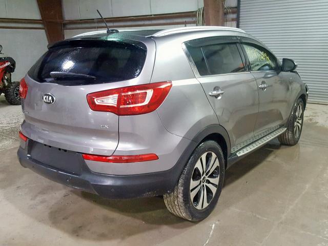 KNDPCCA2XD7370554 - 2013 KIA SPORTAGE E GRAY photo 4