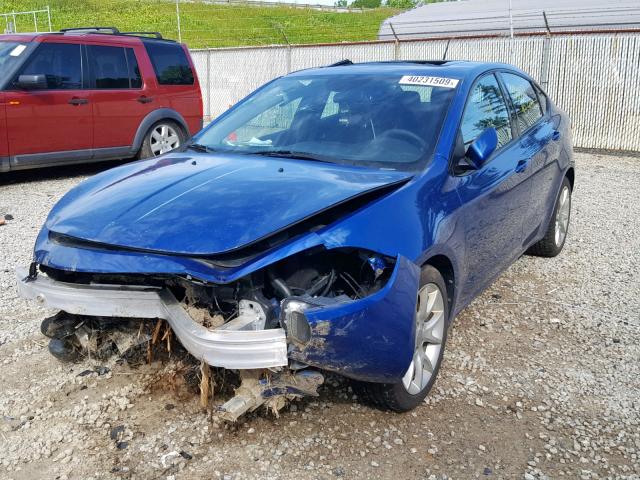 1C3CDFBA0DD179198 - 2013 DODGE DART SXT BLUE photo 2