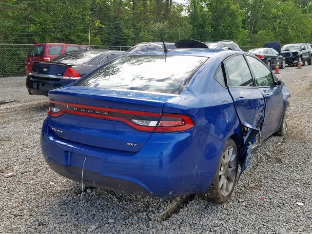 1C3CDFBA0DD179198 - 2013 DODGE DART SXT BLUE photo 4