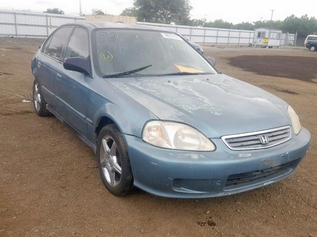 2HGEJ6615YH545884 - 2000 HONDA CIVIC BASE BLUE photo 1