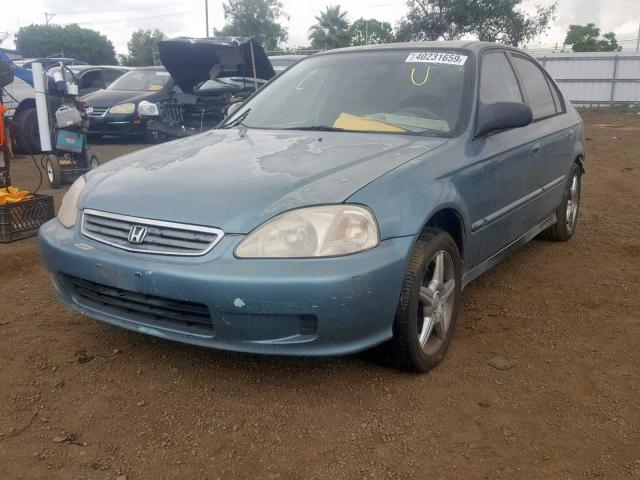 2HGEJ6615YH545884 - 2000 HONDA CIVIC BASE BLUE photo 2