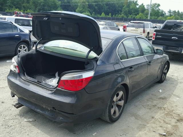 WBANA53555B864381 - 2005 BMW 525 I BLACK photo 4