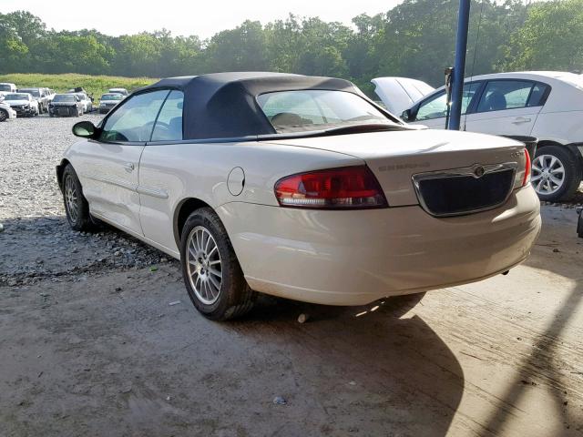 1C3EL55R54N299354 - 2004 CHRYSLER SEBRING LX WHITE photo 3