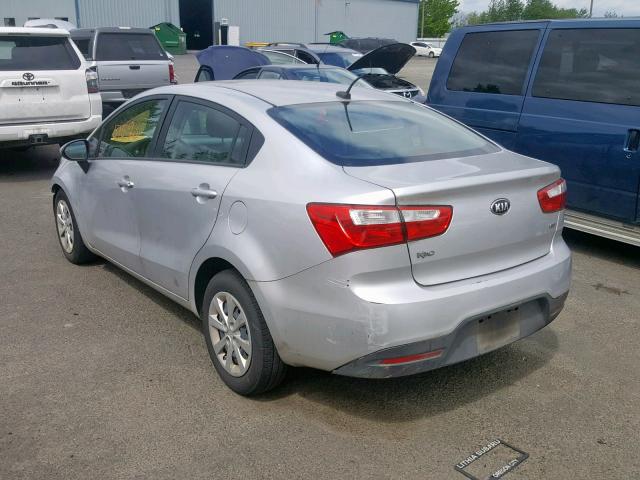 KNADM4A37F6504148 - 2015 KIA RIO LX SILVER photo 3