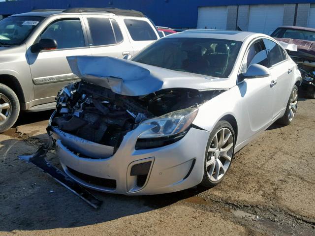 2G4GV5GV1D9157302 - 2013 BUICK REGAL GS SILVER photo 2