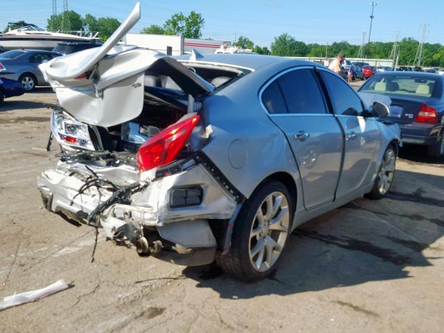 2G4GV5GV1D9157302 - 2013 BUICK REGAL GS SILVER photo 4