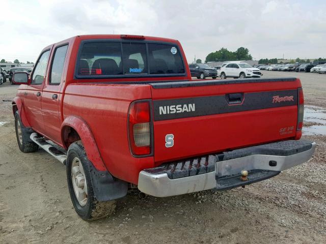 1N6ED27T6YC312983 - 2000 NISSAN FRONTIER C RED photo 3