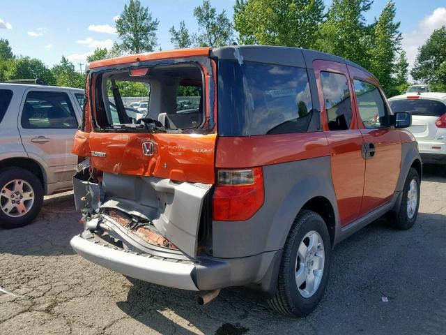 5J6YH18553L017178 - 2003 HONDA ELEMENT EX ORANGE photo 4