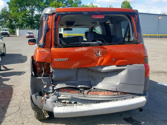 5J6YH18553L017178 - 2003 HONDA ELEMENT EX ORANGE photo 9