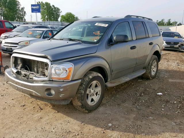 1D4HB48N45F557294 - 2005 DODGE DURANGO SL GRAY photo 2