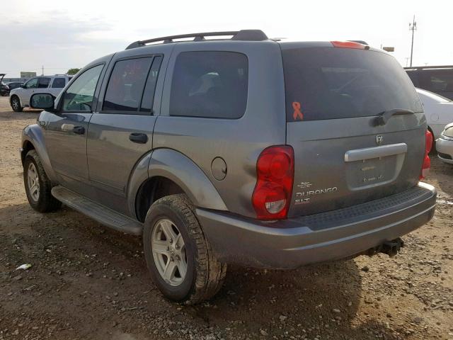 1D4HB48N45F557294 - 2005 DODGE DURANGO SL GRAY photo 3