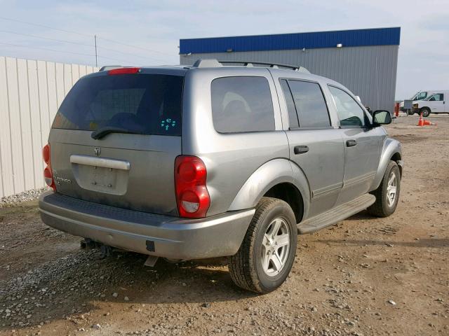 1D4HB48N45F557294 - 2005 DODGE DURANGO SL GRAY photo 4