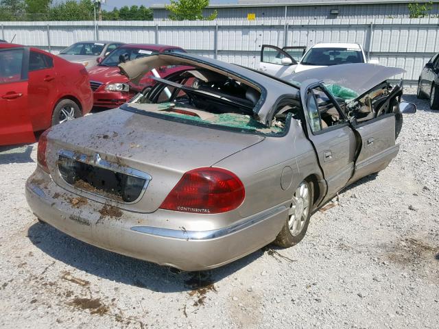 1LNHM97V12Y675403 - 2002 LINCOLN CONTINENTA BEIGE photo 4